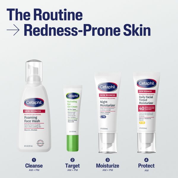 Cetaphil Redness Relieving Night Face Moisturizer - Fragrance Free - 1.7 fl oz